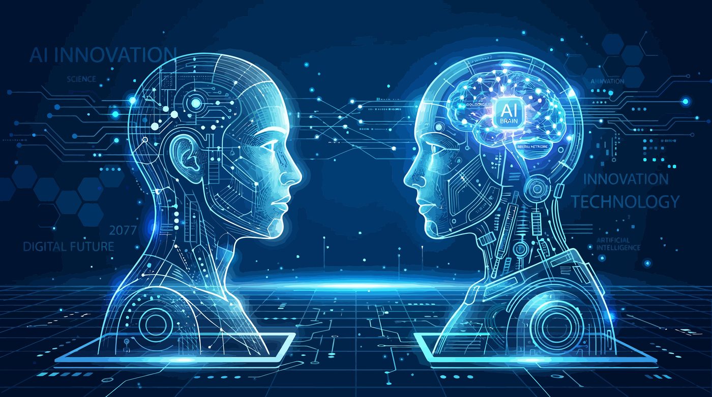 Artificial intelligence and machine learning concept